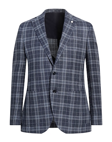 LUIGI BIANCHI Mantova Blazer Navy 55% Linen, 25% Silk, 20% Cotton