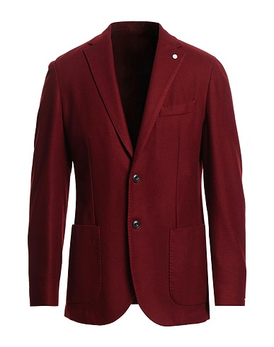 LUIGI BIANCHI Mantova Blazer Burgundy 70% Virgin Wool, 20% Polyamide, 10% Cashmere