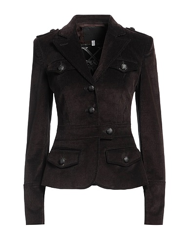 JOHN RICHMOND Blazer Dark brown 98% Cotton, 2% Elastane