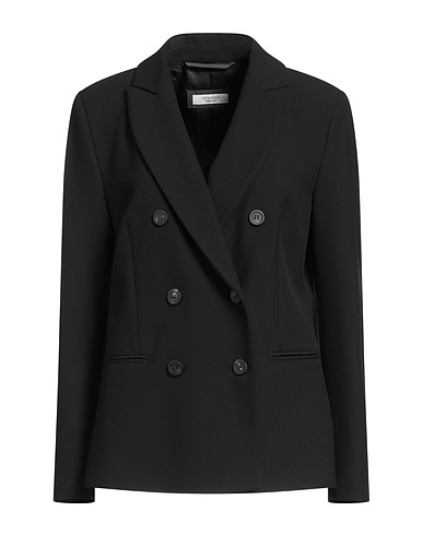 PESERICO Giacca Nero 63% Poliestere, 27% Viscosa, 7% Cotone, 3% Elastan