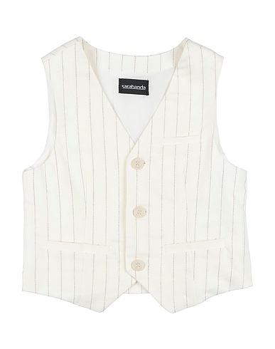 SARABANDA Waistcoat White 55% Linen, 43% Viscose, 2% Elastane