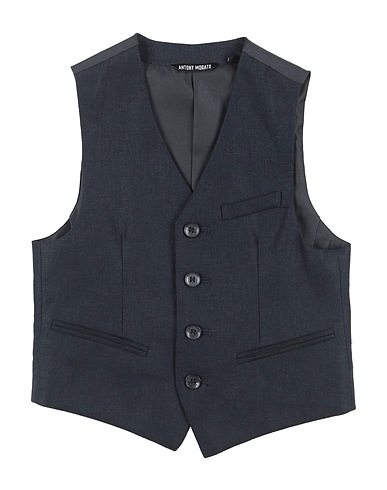 ANTONY MORATO Waistcoat Midnight blue 52% Linen, 48% Viscose