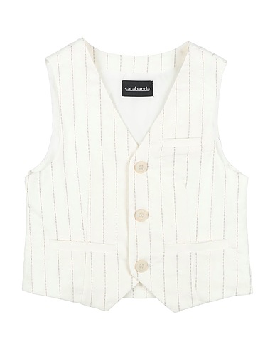 SARABANDA Waistcoat Off white 55% Linen, 43% Viscose, 2% Elastane
