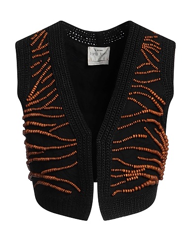 FORTE_FORTE Gilet Nero 100% Cotone, Viscosa, Legno