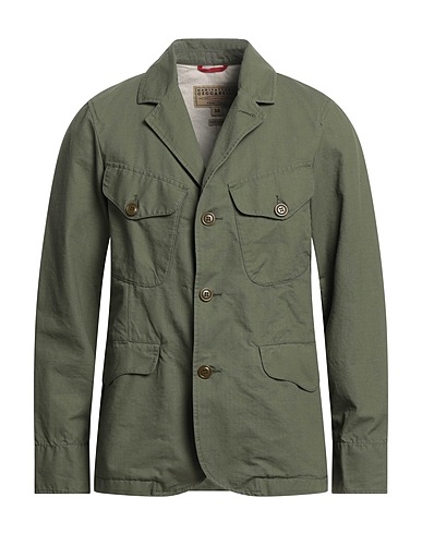 MANIFATTURA CECCARELLI Jacket Military green 100% Cotton