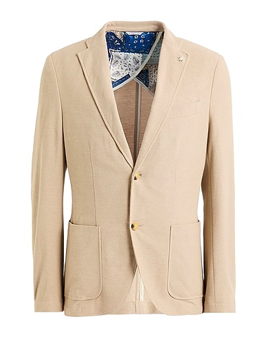 MANUEL RITZ Blazer Beige 100% Cotone