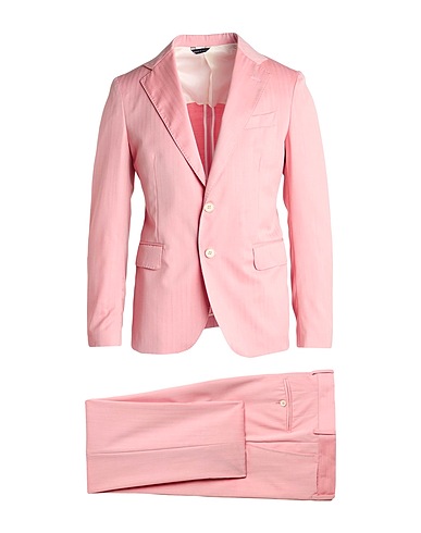 BRIAN DALES Suits Pink 100% Wool