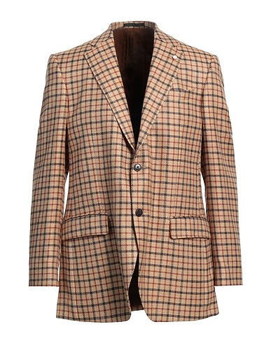 LUIGI BIANCHI Mantova Blazer Beige 48% Virgin Wool, 26% Silk, 26% Linen