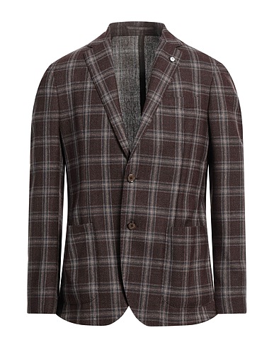 L.B.M. 1911 Blazer Dark brown 72% Silk, 28% Wool