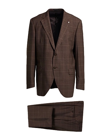 LUIGI BIANCHI Mantova Suits Chocolate brown 100% Virgin Wool