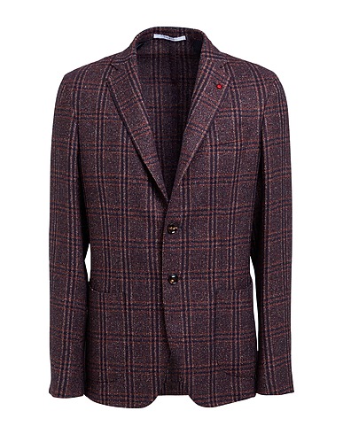 FUGÀTO Blazer Navy blue 60% Virgin Wool, 30% Viscose, 9% Cotton, 1% Elastane