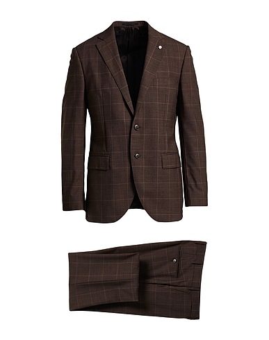 LUIGI BIANCHI Mantova Suits Chocolate brown 100% Virgin Wool