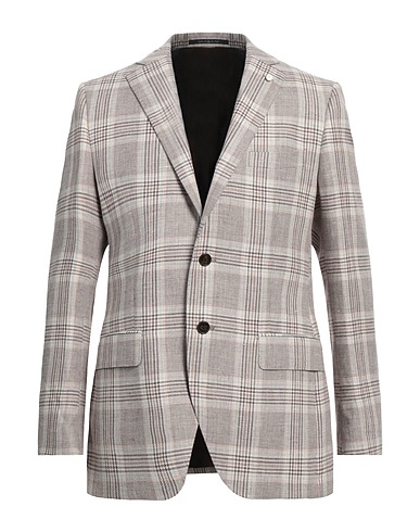 LUIGI BIANCHI Mantova Blazer Chocolate brown 60% Linen, 40% Virgin Wool