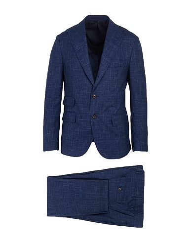 ELEVENTY Suits Blue 71% Wool, 15% Silk, 14% Linen