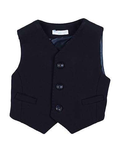MANUELL & FRANK Waistcoat Midnight blue 65% Viscose, 30% Polyester, 5% Elastane