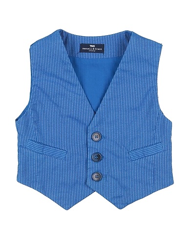 MANUELL & FRANK Waistcoat Blue 85% Cotton, 15% Polyester