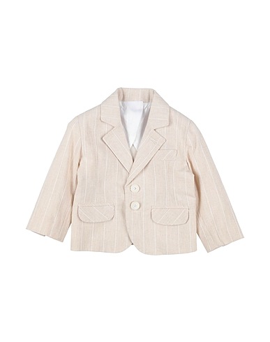 MANUELL & FRANK Blazer Beige 70% Cotton, 22% Polyester, 8% Linen