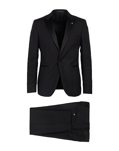 TAGLIATORE Suits Black 83% Virgin Wool, 17% Silk