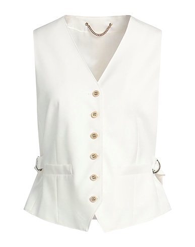 GOLDEN GOOSE Vest Ivory 55% Polyester, 45% Virgin Wool