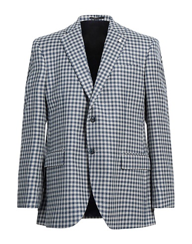LUIGI BIANCHI Mantova Blazer Navy blue 68% Virgin Wool, 18% Wool, 14% Silk