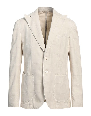 LUBIAM Blazer Off white 78% Cotton, 18% Linen, 4% Polyamide