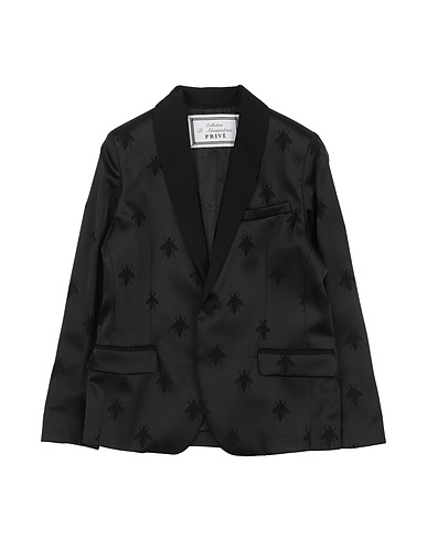 DANIELE ALESSANDRINI Blazer Black 53% Viscose, 47% Polyester
