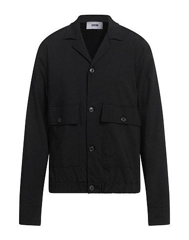 GRIFONI Jacket Black 98% Virgin Wool, 2% Elastane