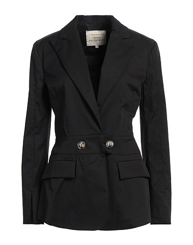 ALESSIA SANTI Blazer Black 66% Cotton, 31% Polyamide, 3% Elastane