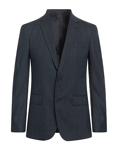 DUNHILL Blazer Midnight blue 73% Wool, 25% Linen, 2% Silk