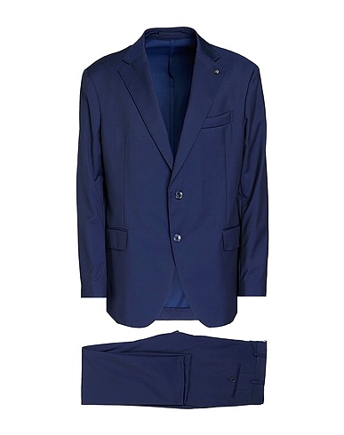 LUIGI BIANCHI Mantova Suits Navy 100% Super 110s Wool