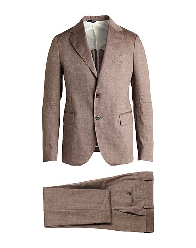 BRIAN DALES Suits Light brown 60% Linen, 40% Wool