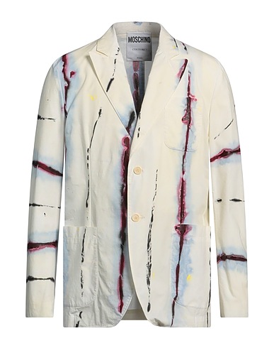 MOSCHINO Blazer Ivory 97% Cotton, 3% Elastane