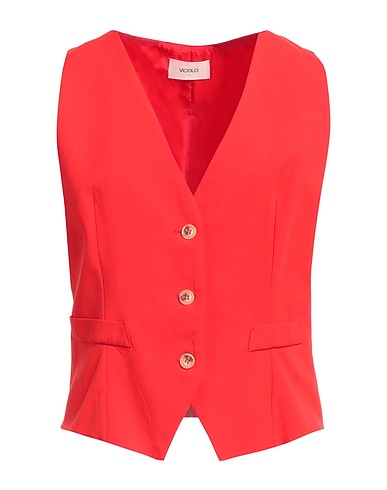 VICOLO Gilet Rosso 80% Viscosa, 20% Lino