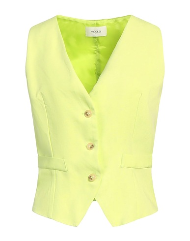VICOLO Vest Lime green 80% Viscose, 20% Linen