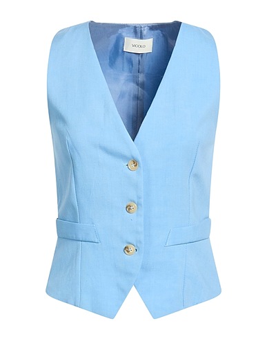 VICOLO Gilet Bleu ciel 80% Viscose, 20% Lin