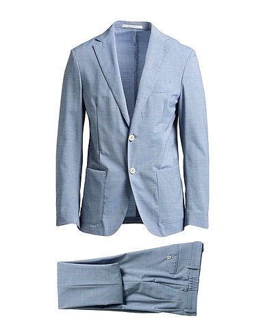 ELEVENTY Suits Light blue 96% Wool, 4% Elastane