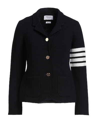 THOM BROWNE Blazer Midnight blue 99% Wool, 1% Polyamide