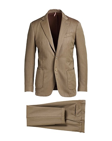 SANTANIELLO Suits Military green 58% Wool, 42% Polyester