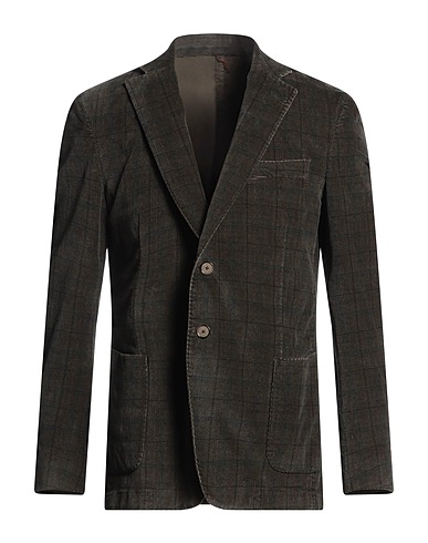 SANTANIELLO Blazer Khaki 97% Cotton, 3% Elastane