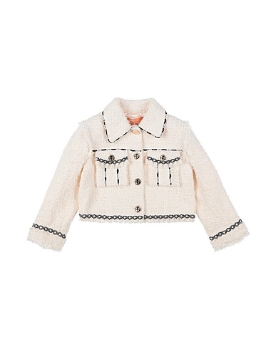 ELISABETTA FRANCHI Blazer LA MIA BAMBINA Cream 76% Cotton, 17% Polyamide, 4% Viscose, 2% Polyacrylic, 1% Other Fibres