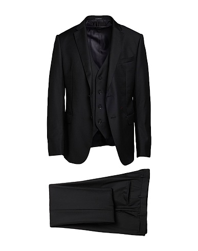 EMPORIO ARMANI Anzüge Schwarz 100% Super 130s Wolle