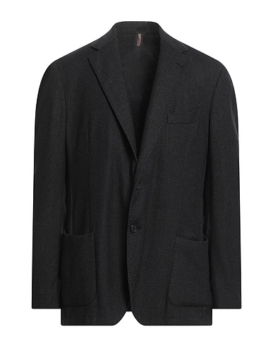 SANTANIELLO Blazer Charcoal 64% Wool, 24% Polyamide, 7% Viscose, 5% Silk
