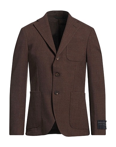 MESSAGERIE Blazer LUXE FABRICS Marrone 55% Lana Vergine, 45% Cotone