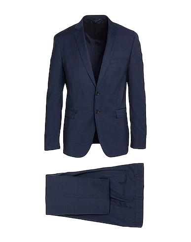 TONELLO Suits Navy 99% Virgin Wool, 1% Elastane