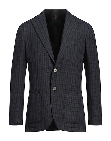 SANTANIELLO Blazer Midnight blue 76% Cotton, 24% Wool