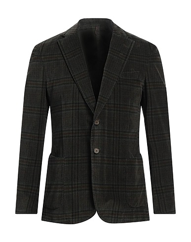 SANTANIELLO Blazer Dark green 97% Cotton, 3% Elastane