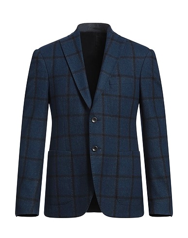 STEVE&COLLINS Blazer Blu navy 100% Lana Vergine