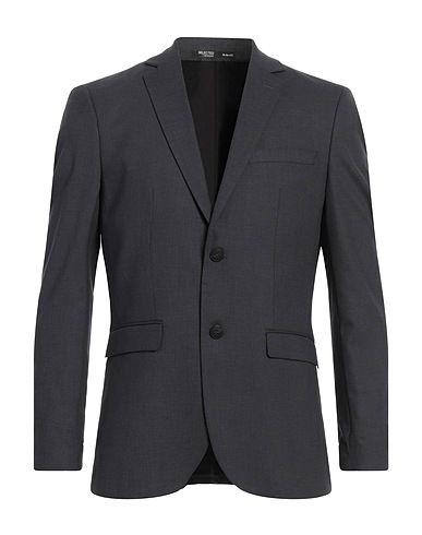 SELECTED HOMME Blazer Charcoal 52% Recycled polyester, 31% Wool, 14% Viscose, 3% Elastane
