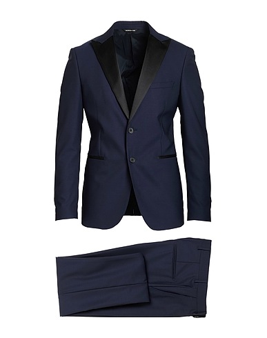 TONELLO Suits Navy 98% Virgin Wool, 2% Elastane