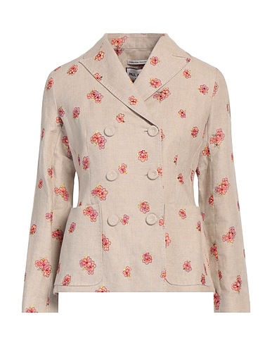 PAUL & JOE Blazer Beige 75% Linen, 20% Viscose, 5% Polyester